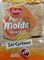 Cantidad de azúcar en Pan de molde integral dulia