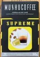 Sucre et nutriments contenus dans Mushucoffee