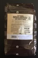 चीनी की मात्रा Cobertura chocolate negro 70%