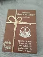 चीनी की मात्रा Chocolate artesano con leche, cacahuete, miel y sal