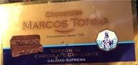 चीनी की मात्रा Turron de chocolate crujiente