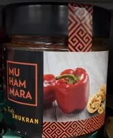 Cantidad de azúcar en Muhammara