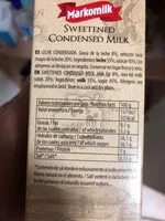 Azúcar y nutrientes en Markomilk