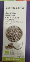 Cantidad de azúcar en Carolina galleta integral chocolate coco