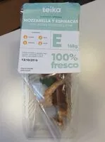 Amount of sugar in Sándwich integral mozzarella y espinacas con salsa mostaza miel