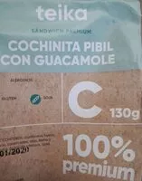 Amount of sugar in Sándwich cochinita pibil con guacamole
