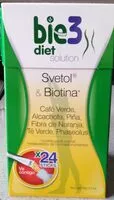 Cantidad de azúcar en Bie3 diet svetol & biotina