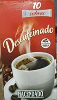 Количество сахара в Descafeinado en sobres
