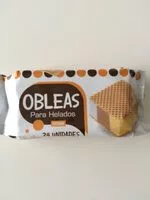 Cantidad de azúcar en Obleas para helados