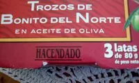 Amount of sugar in Trozos de bonito del norte en aceite de oliva