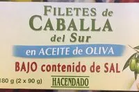 İçindeki şeker miktarı Filetes de Caballa del Sur en Aceite de Oliva Bajo en sal