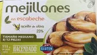 Количество сахара в Mejillones En Escabeche