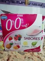 Cantidad de azúcar en Yogures 0% sabores