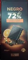 चीनी की मात्रा Chocolate negro 72% con trozos de naranja