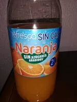 Sokerin määrä sisällä Refresco sin gas naranja sin azúcares añadidos