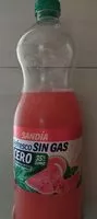 Sokerin määrä sisällä Refresco sin gas sandía cero