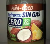 Sokerin määrä sisällä Refresco sin gas piña-coco cero