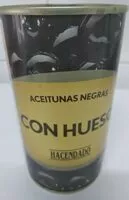 Amount of sugar in Aceitunas negras con hueso