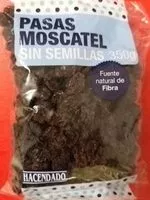 Amount of sugar in Pasas Moscatel
