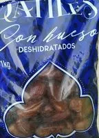 入っている砂糖の量 Dátiles Con Hueso Deshidratados