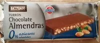 Chocolate turron with almonds