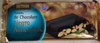Amount of sugar in Turrón chocolate negro con almendras