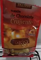 Quantité de sucre dans Turrón crujiente de chocolate