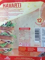 Cantidad de azúcar en Havarti cremoso