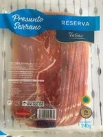 Amount of sugar in Presunto Serrano Reserva Fatias