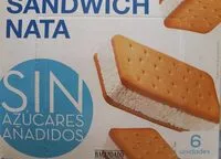 Cantidad de azúcar en Sandwich nata sin azucares