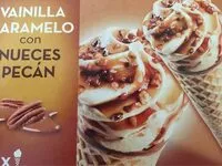 Suhkru kogus sees Helado de vanilla y caramelo con nueces pecán