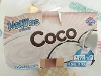 入っている砂糖の量 Natillas sabor coco
