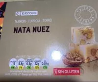 Amount of sugar in Turron Nata Nuez