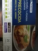 入っている砂糖の量 Lasaña precocida