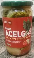चीनी की मात्रा Acelgas con patatas y tomate natural
