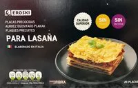入っている砂糖の量 Placas precocidas para lasaña