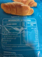 Cantidad de azúcar en Croissant
