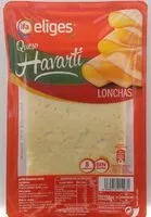 Cantidad de azúcar en Queso havarti