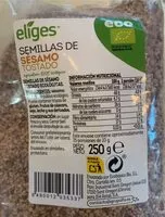 Suhkru kogus sees Semillas de sésamo tostado