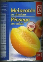 Cantidad de azúcar en Melocotones en almíbar