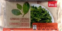 चीनी की मात्रा Espinacas cortadas ultracongeladas