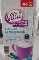 Quantité de sucre dans Leche semidesnatada sin lactosa