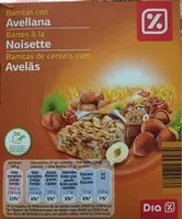 含糖量 Barritas de cereales con avellanas