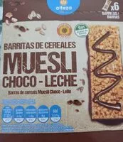 Количество сахара в Barritas de cereales muesli choco - leche