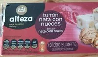 Amount of sugar in Turrón nata con nueces