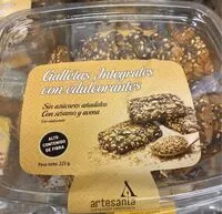 Cantidad de azúcar en Galletas integrales con edulcorante