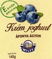 Suhkru kogus sees MILSY Krém joghurt áfonya ágyon