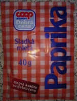 Sokerin määrä sisällä Paprika sladká mletá