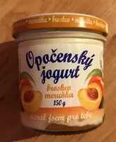 入っている砂糖の量 Opočenský jogurt broskev meruňka