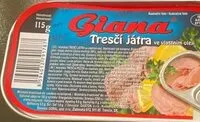 Suhkru kogus sees Tresčí játra ve vlastním oleji